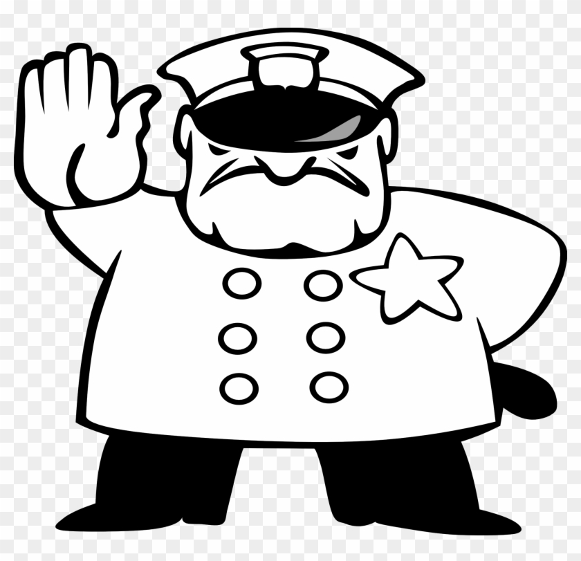Other Music Coloring Pages Police Station Coloring - Black And White Police #890612