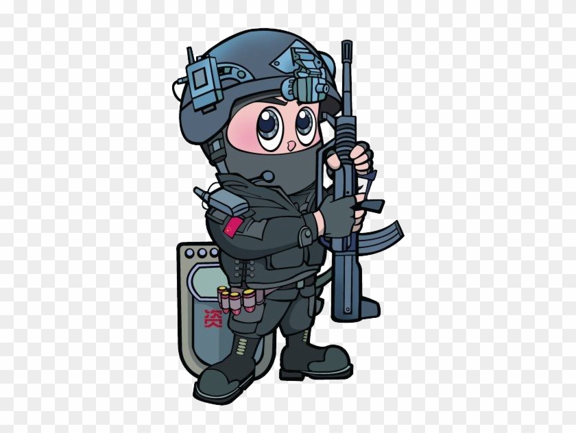 Cartoon Special Police Illustration - Cartoon #890621