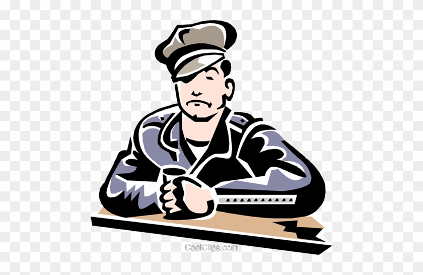 Man Sitting At Counter Royalty Free Vector Clip Art - Thug #891015