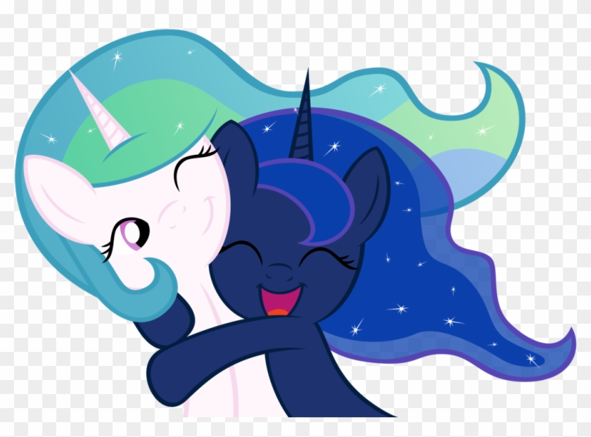 Luna And Celestia By Datnaro On Deviantart - Mlp Celestia And Luna Happy #891052