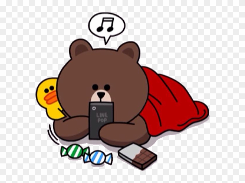 Line Sticker - Line Stickers Brown #891241