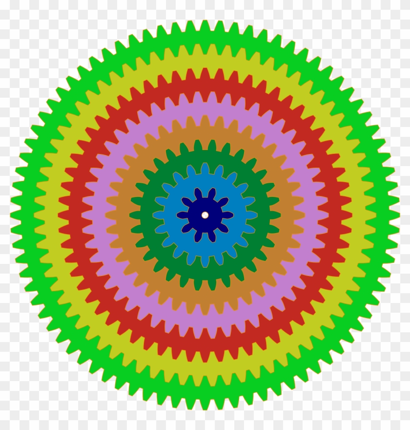 Free Vector Colorful Gears Clip Art - Tamiya 53703 Df-02 Spur Gear (67t) #891464