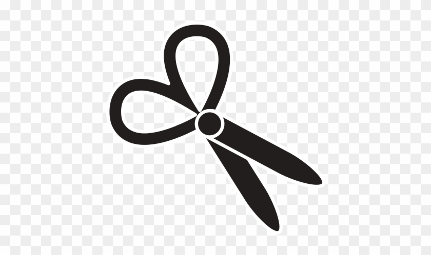 Scissors Icon Image Outline Fill Vector Illustration - Scissors Icon Image Outline Fill Vector Illustration #891875