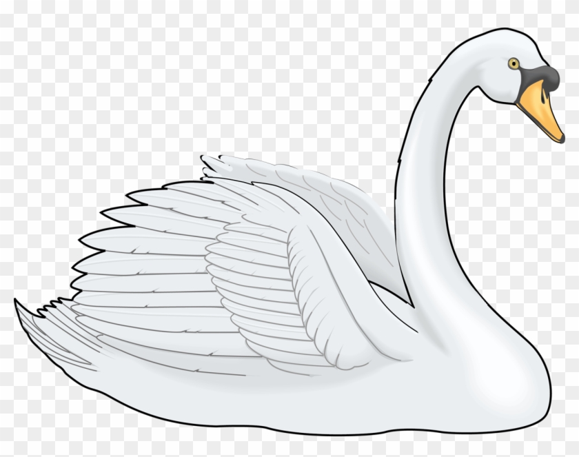 Cygnini Painting Clip Art - Swan Cartoon Png #892977