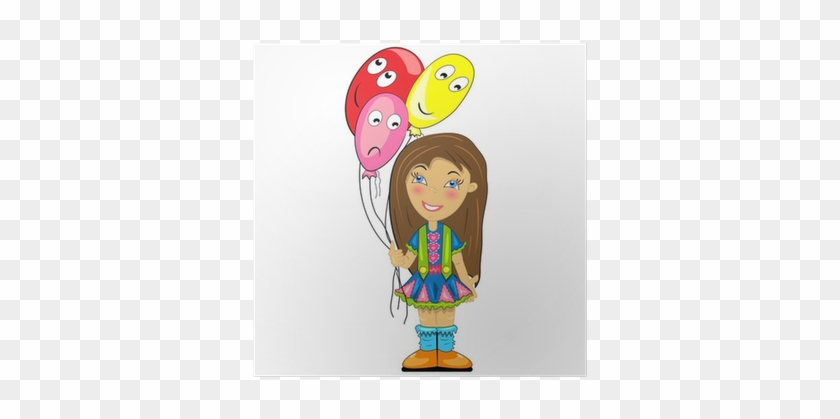Doğum Günü Partisi Vektörü De Kız Bebek Poster • Pixers® - Girl At Birthday Party #893244