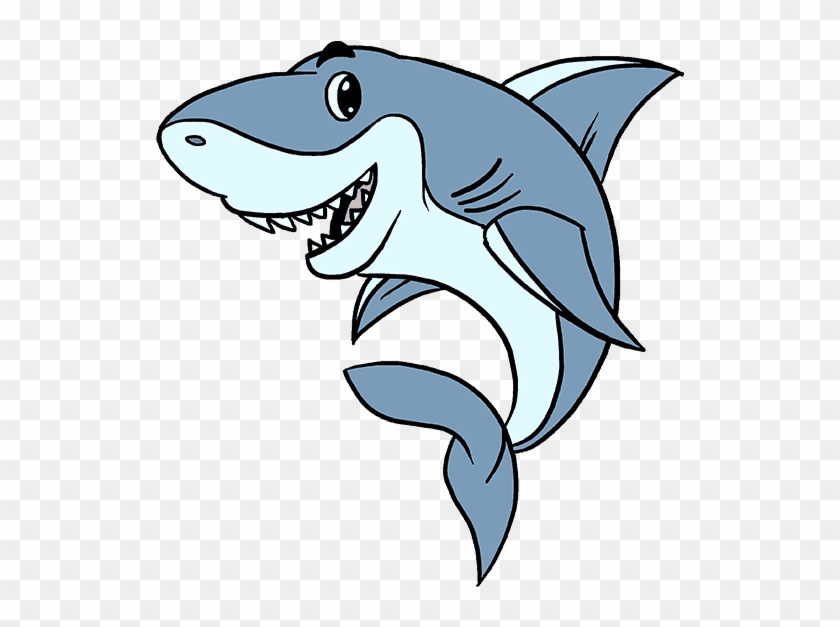 How To Draw A Cartoon Shark Easy Step By Drawing Guides - Cartoon Shark #893478