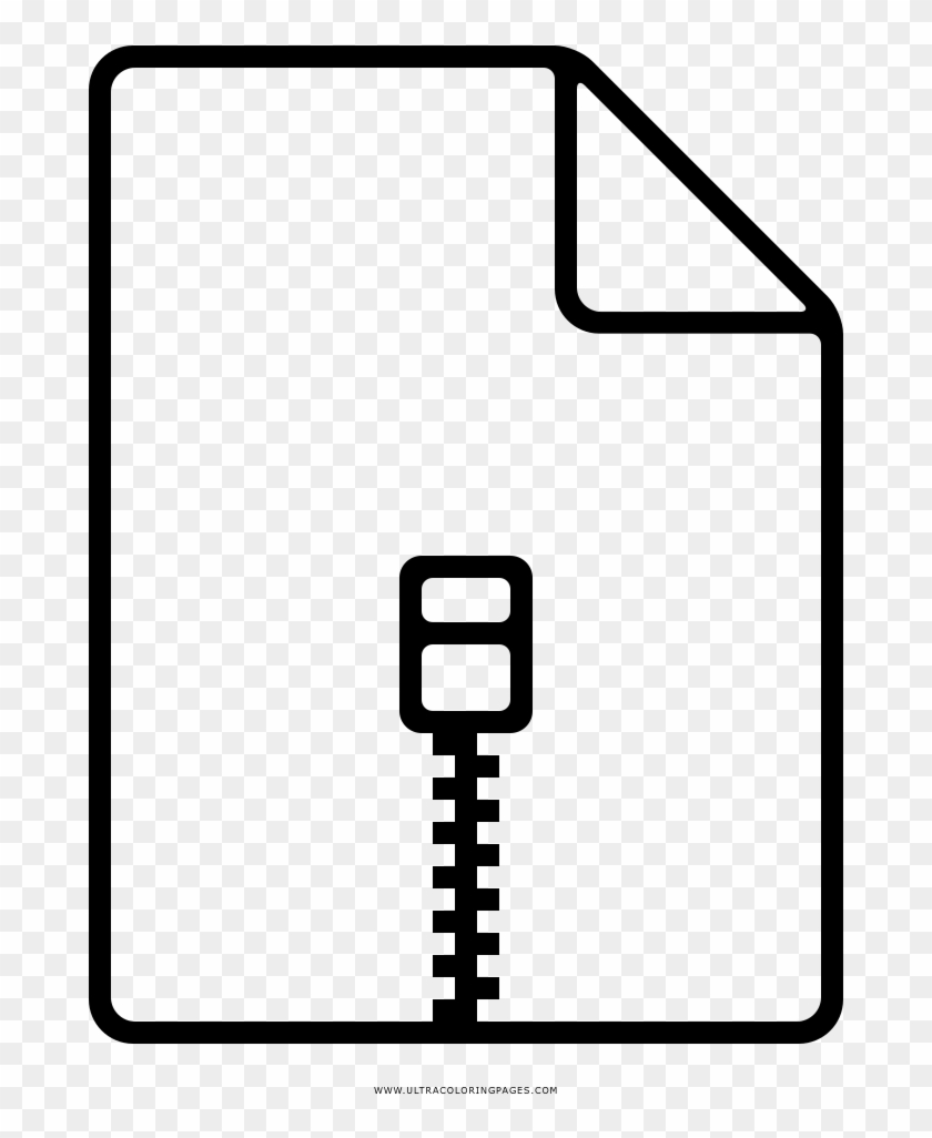 Zip Coloring Page - Computer File #894546