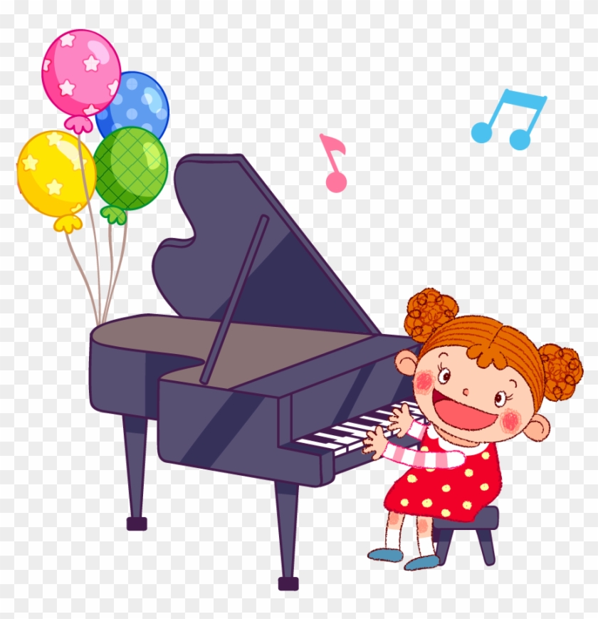 Piano Cartoon Illustration - 我國 鋼琴 圖片 卡通 #894589