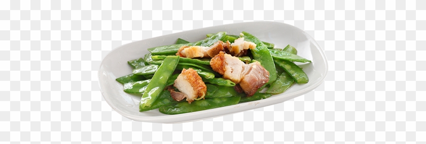 ผัดถั่วลันเตาหมูกรอบ - Food #895157