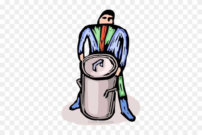 Garbage Collector Royalty Free Vector Clip Art Illustration - Garbage Collector Royalty Free Vector Clip Art Illustration #895753