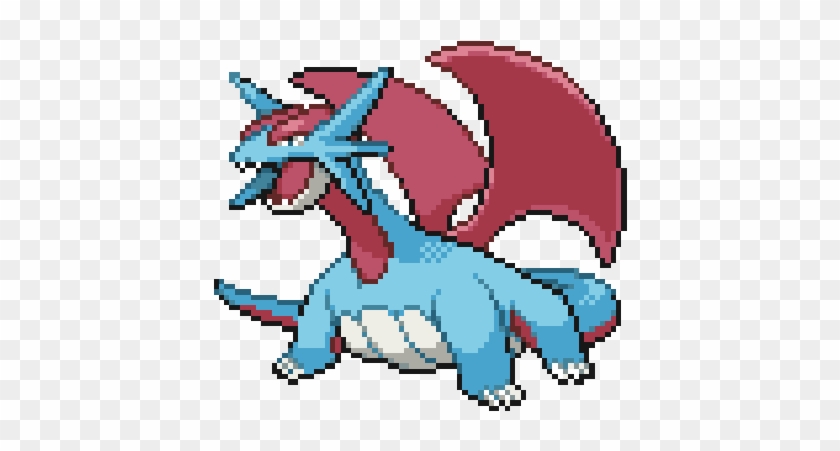 Free Pokemon Pixel Gif - Salamence Pixel Art #895962