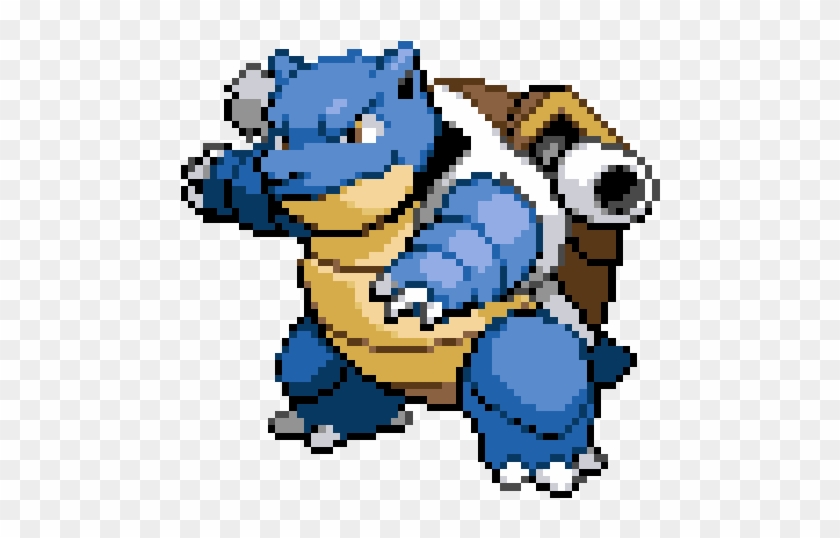 Pokemon Pixel Art Wartortle For Kids - Blastoise Pixel #896129