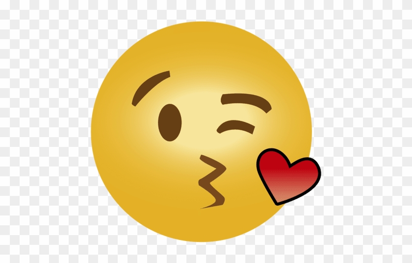 Cute Kissing Emoji Emoticon - Kiss Emoji Transparent Background #896309