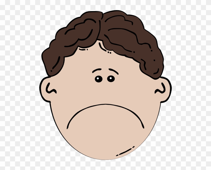 Sad Face Cartoon Boy #896607