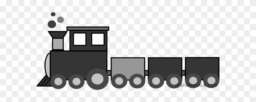 Cute Train Transportation Free Black White Clipart - Train Clipart #897364