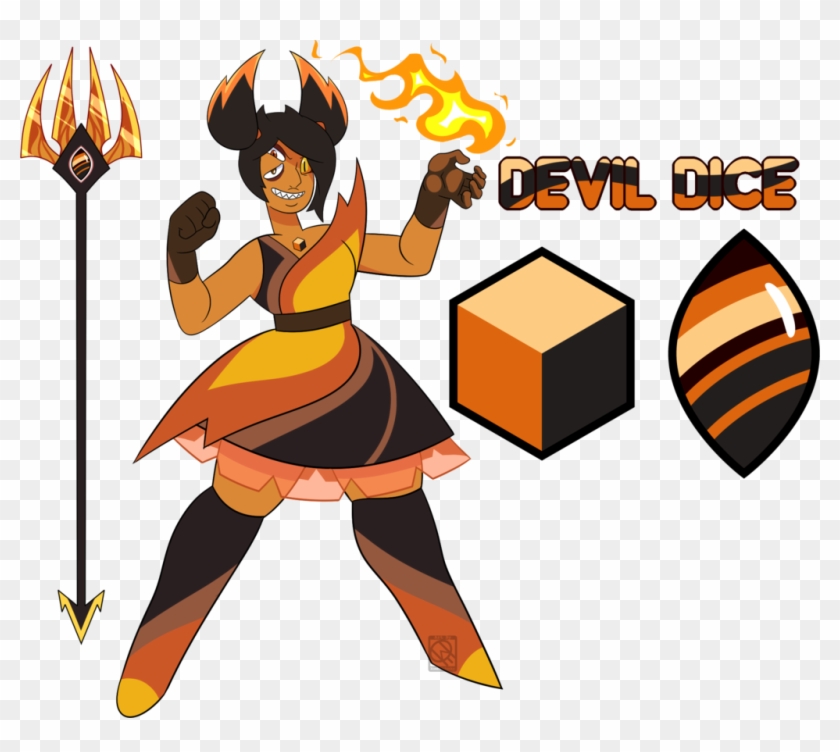 Goldblockingot Comm- Devil Dice By Xombiejunky - Gem Ocs #897623