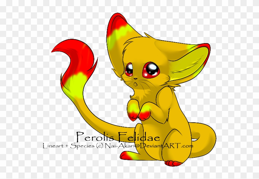 Fire Cat Like Thing - Cartoon #899269