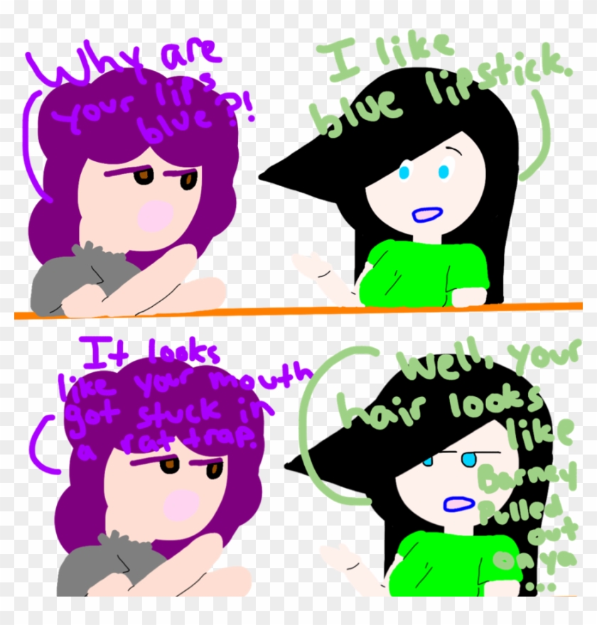 Blue Lipstick - Cartoon #899651