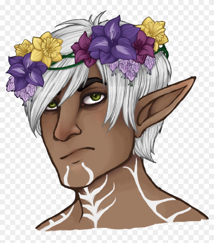Elves In Flower Crowns By Floraawarrior Elves In Flower - Drawing #900848