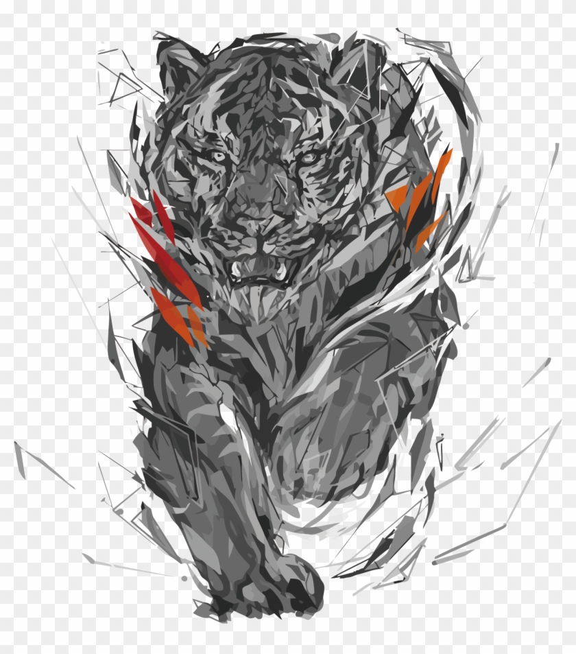 Polygon Digital Art Sketch - Vector Graphics #901642