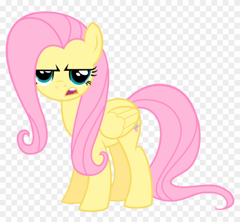Fluttershy Is Not Happy - Mlp Fluttershy Happy Vector #902293