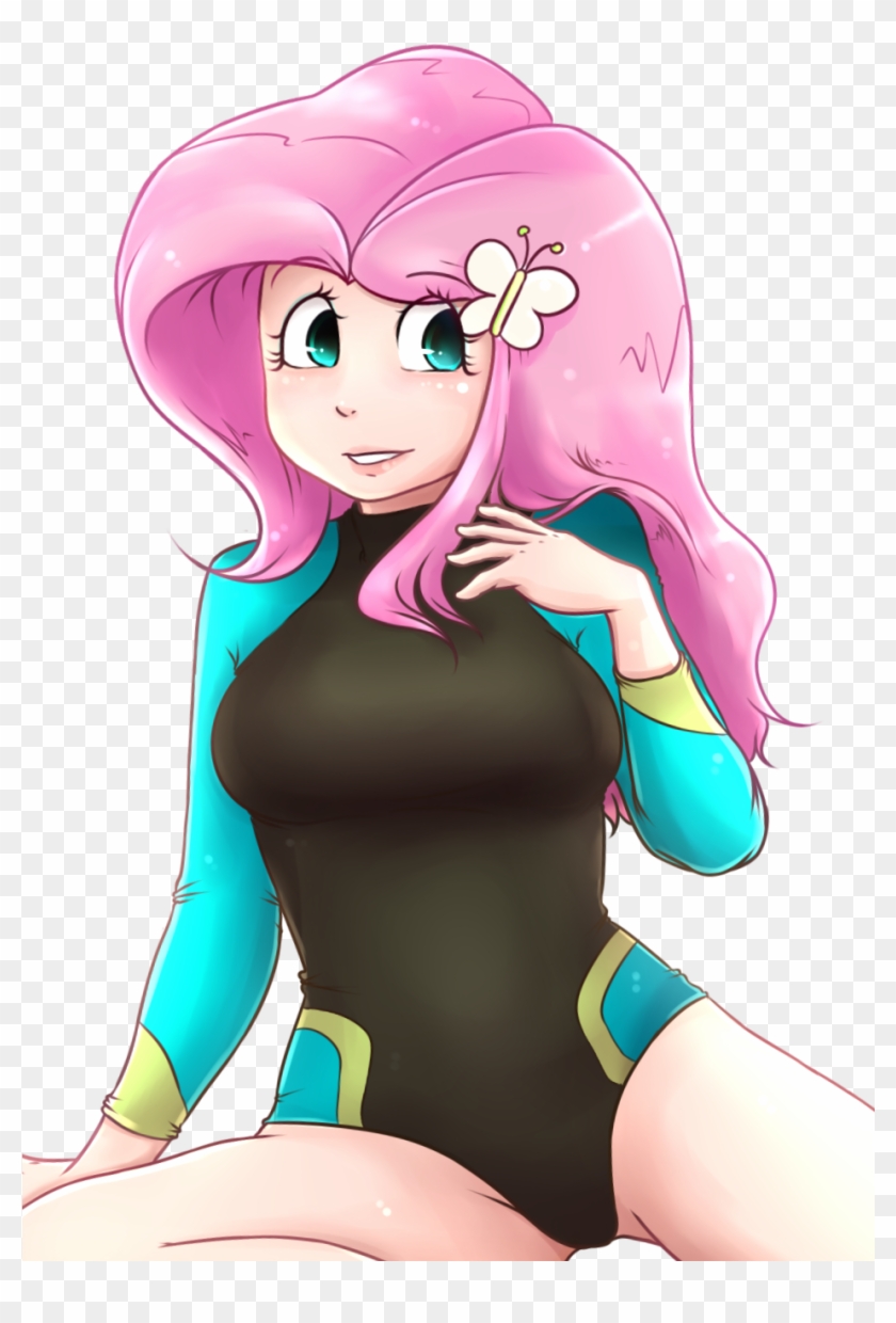 Masterohyeah, Breasts, Busty Fluttershy, Clothes, Equestria - Beach #902643