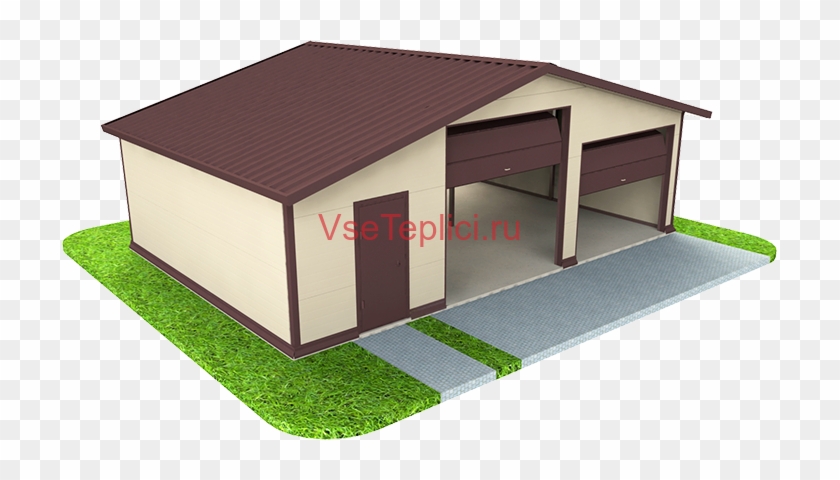Гараж С Теплым Хозблоком Из Сэндвич-панелей На Заказ - Garage #902973