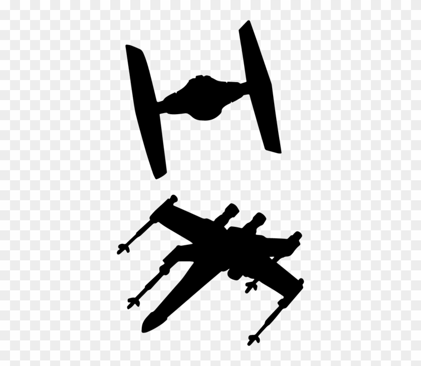 Star Wars Spaceships Wall Sticker Tenstickers - Star Wars Silhouette #903024