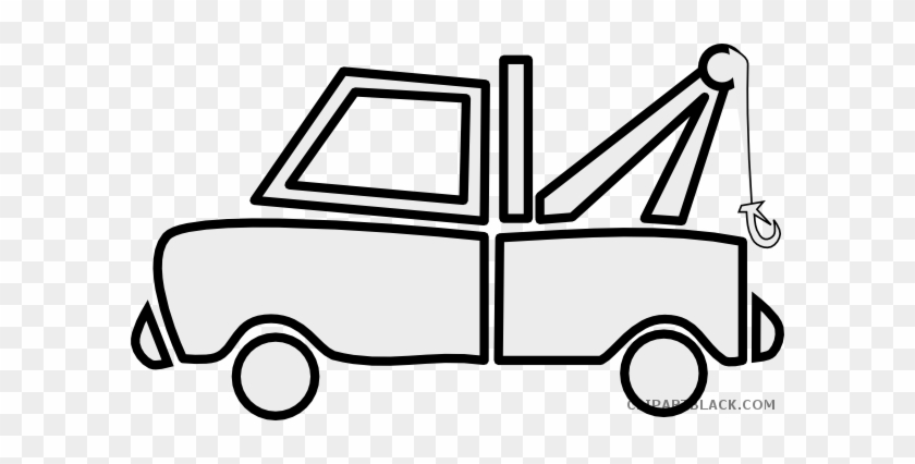 Tow Truck Transportation Free Black White Clipart Images - Tom The Tow Truck Coloring Pages #903030