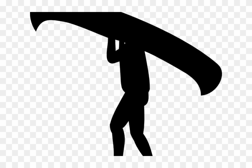 Canoe Clipart Portage - Portage Sign Silhouette #904551