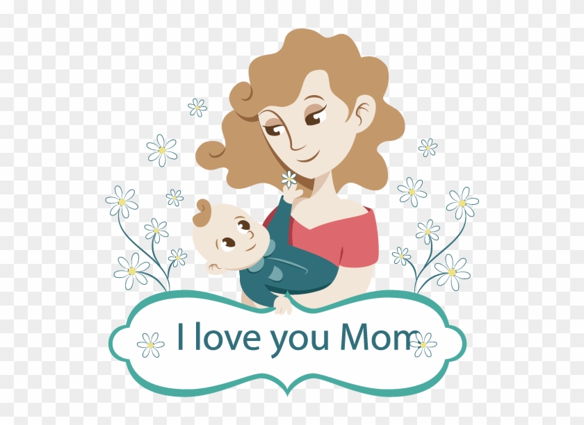 Mother Infant Child Love - Love U Mom Png #904733
