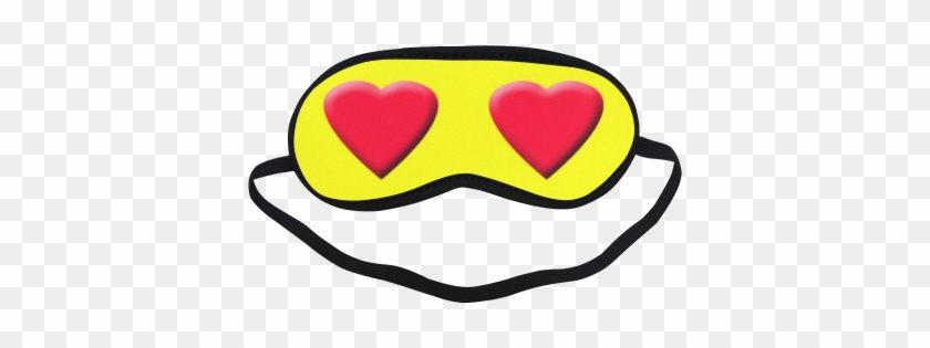 Emoticon Heart Eyes Sleeping Mask - Blindfold #904754