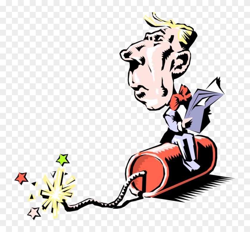 Vector Illustration Of Tnt Trinitrotoluene Dynamite - Dynamite Cartoon #905116