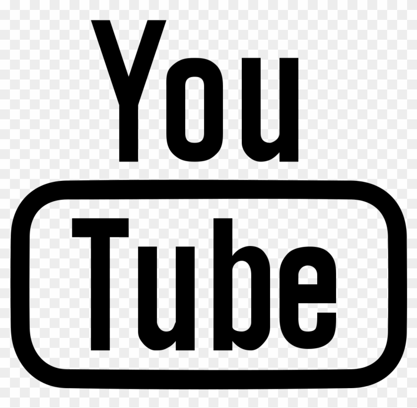 Youtube Clipart Black And White - Youtube Icon Outline Png #906464