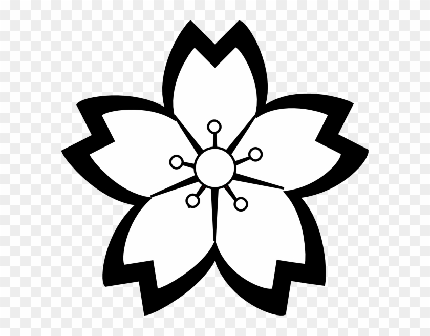 Aside From The Obvious Fact That It Is Visually Pleasing, - Sakura Flower Vector Black And White #18168