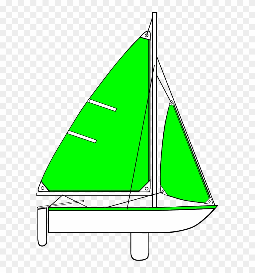 Sail Boat With Long Sail And Mast - Parts Of A Sailboat Diagram #18507