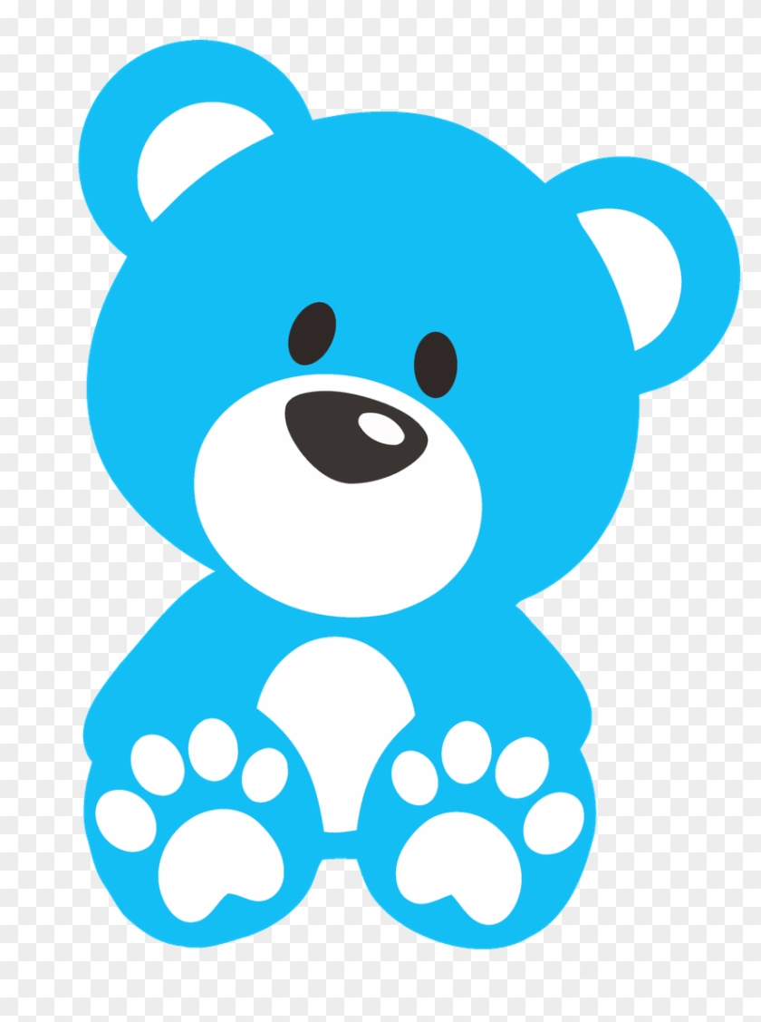 Teddy Bear Clipart Stencil - Blue Teddy Bear Clipart #18686