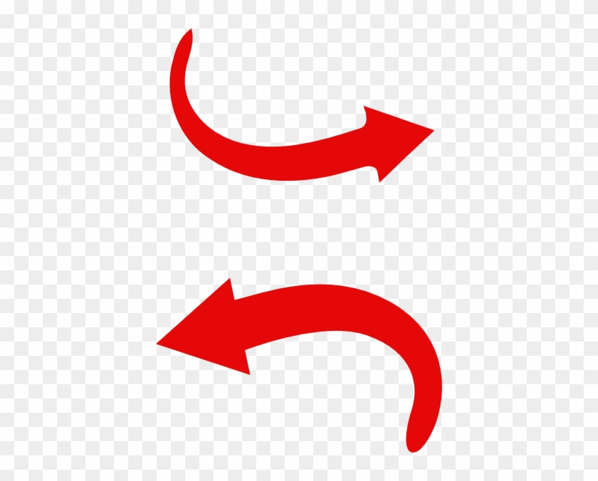 Red Arrow Curve Clip Art - Curved Red Arrow Png #19408