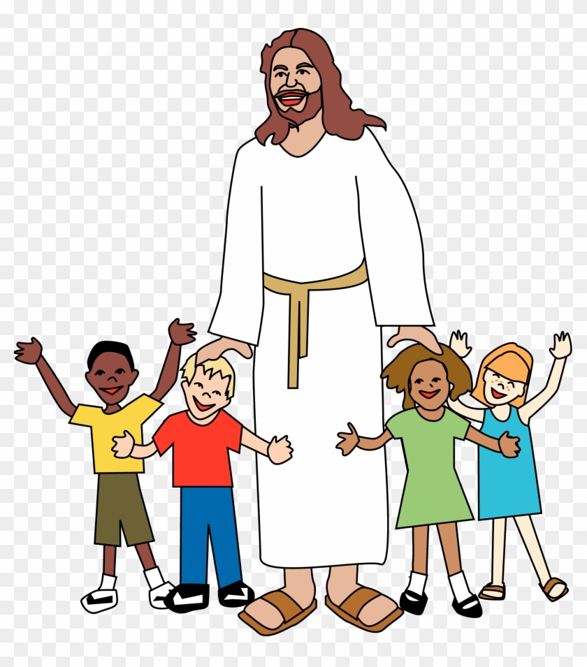 Sunday School Jesus Clip Art Merry Christmas Amp Happy - Jesus And Kids #19481