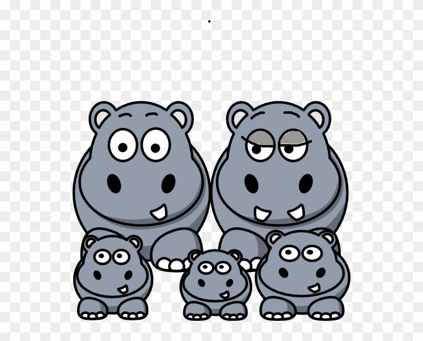Hippo Family Clip Art - Baby Hippo Wall Calendar #19620