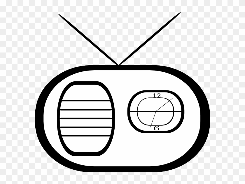 Clock Radio Clip Art At Vector Clip Art - Radio Clipart Black And White #19820