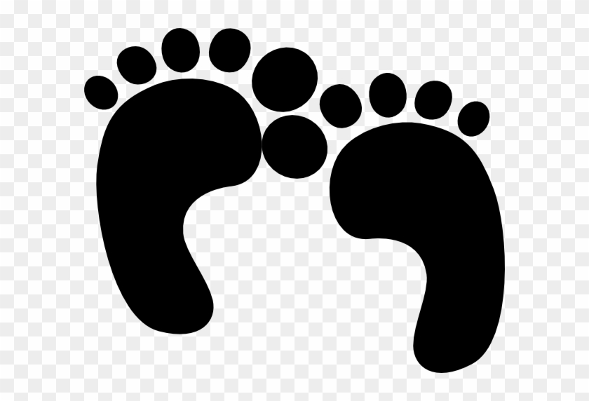 Black Baby Feet Clip Art At Vector Clip Art - Baby Feet Vector Png #21483