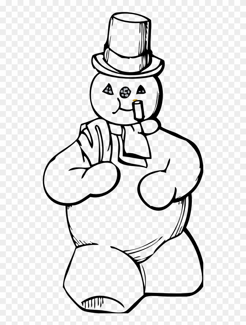 Snowman Black And White Black And White Christmas Clip - Snowman Clip Art #22112