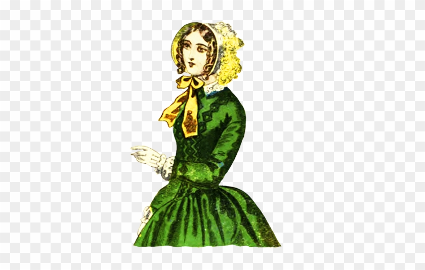 Victorian Woman With Bonnet 1838 - Victorian Woman On Transparent #22531