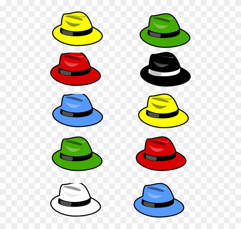 Hats Fedoras Fashion Style Accessory Wear - 10 Objects Clip Art #22752