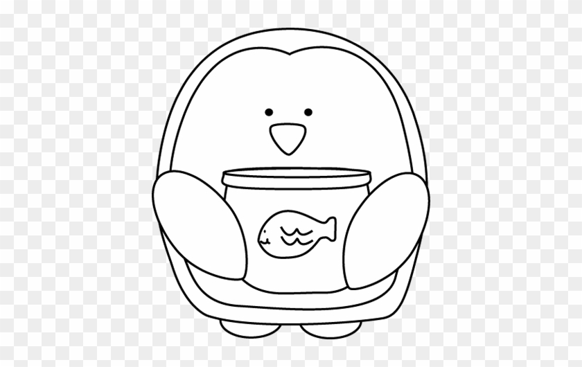 Black And White Penguin Pet Helper - Cute Cupcake Clipart Free Black And White #22926