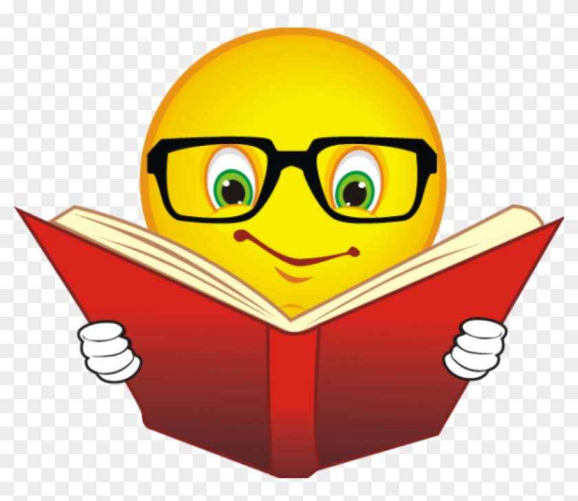 Books And Reading - Smiley Face Reading A Book #23154