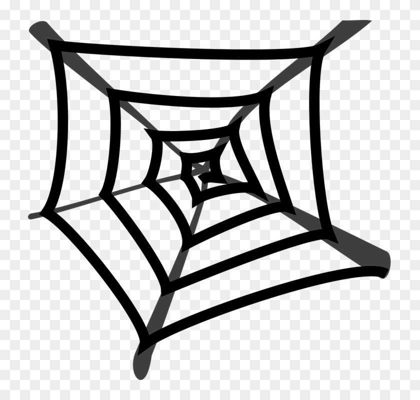 Spider' Web Cobweb Black Gray Art - Spider Web Cartoon Png #23506