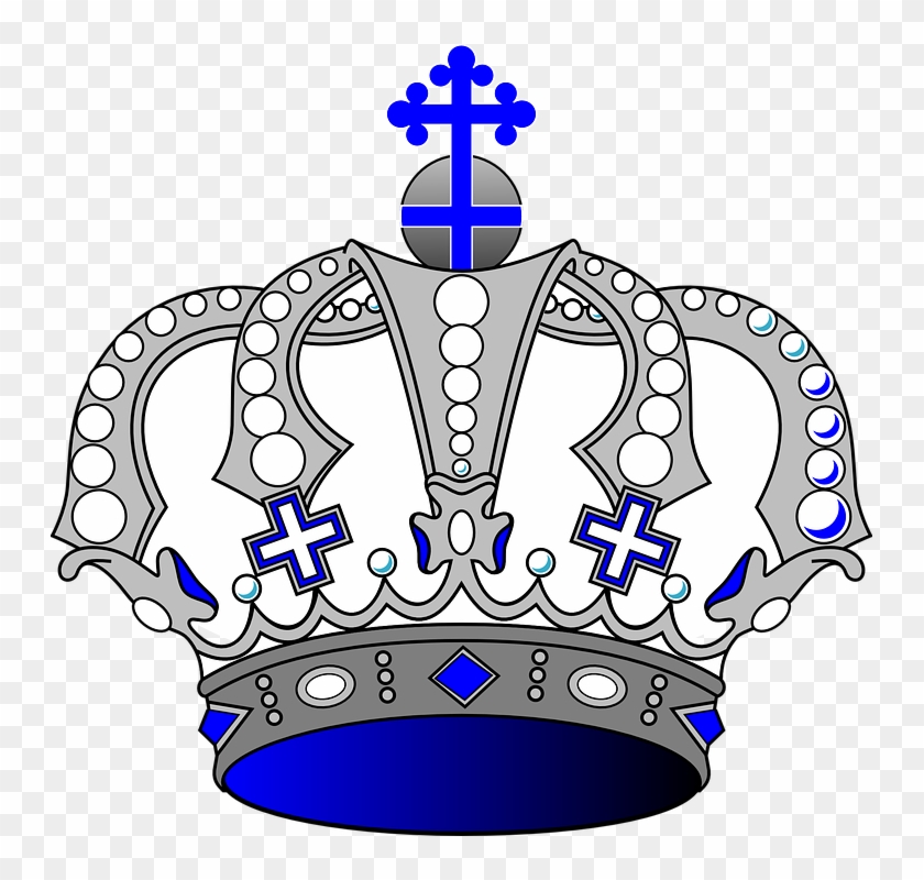 Crown Royal Clipart Blue - Blue And White Crown #23731