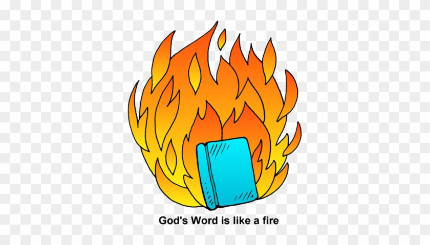 Word Fire - Burning Book Clip Art #24061